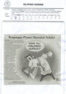 Terganggu Promo Operator Seluler. Surya, 15/3/16