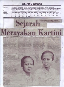 Sejarah Merayakan Kartini. Malang Pos, 30/4/16