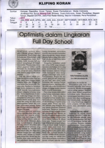Optimistis dalam Lingkaran Full Day School, Malang Post 1 Februari 2017