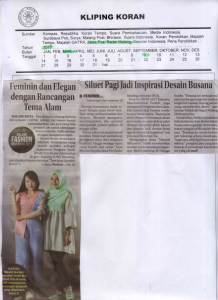 Feminin dan Elegan  dengan Rancangan Tema Alam, Jawa pos Radar Malang 9 Maret 2017