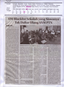 SBM PTN Sempat  Diwarnai Protes, Jawa Pos Radar Malang 17 Mei 2017