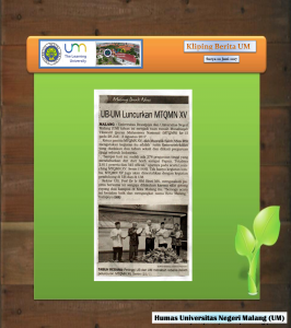 UB-UM Luncurkan MTQMN XV , Surya 20 Juni 2017
