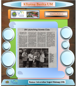 UM Launching Gowes Club, Malang Post 9 Oktober 2017