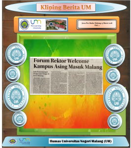 Forum Rektor Welcome Kampus Asing Masuk Malang, Jawa Pos Radar Malang 15 Maret 2018