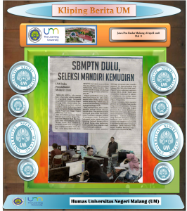 SBMPTN DULU, SELEKSI MHNDIRI KEMUDIAN, Jawa Pos Radar Malang 18 April 2018