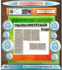 Tiga Jalur SBMPTN Masih Sengit, Jawa Pos Radar Malang 19 April 2018