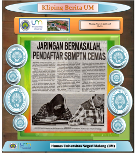 JARINGAN BERMASALAH,  PENDAFTAR SBMPTN CEMAS, Malang Post 17 April 2018 hal 6