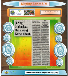 Jaring Mahasiswa Baru lewat Karya Ilmiah, Jawa Pos Radar Malang 1 Mei 2018