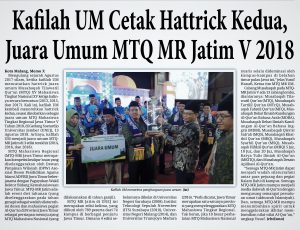Download Kafilah UM Cetak Hattrick Kedua2018-08-16