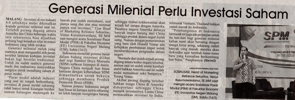 Media Cetak Malang Post 17 Februari 2019